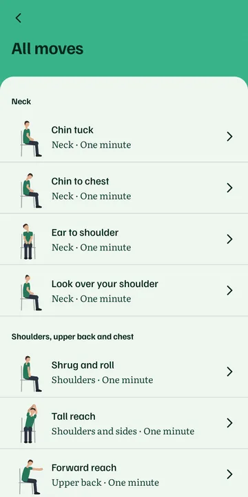 Posture Break: the list of all 12 moves